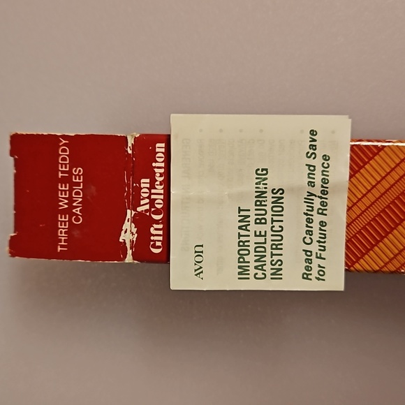Avon gift collection 3 Wee Teddy Candles 1987   NIB Vintage - Picture 3 of 6